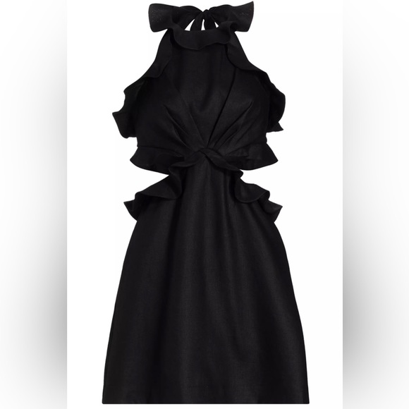 Zimmermann Dresses & Skirts - ZIMMERMANN Postcard Linen Ruffle Tie-Back Minidress NWT